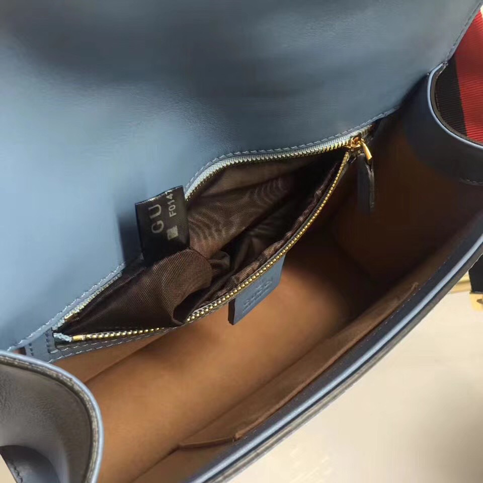 Gvc*1 Sylvie shoulder bag in Light Blue leather 421882