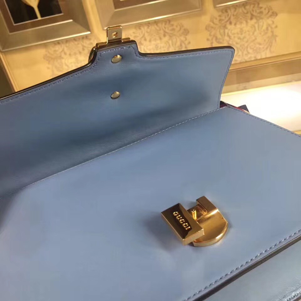 Gvc*1 Sylvie shoulder bag in Light Blue leather 421882