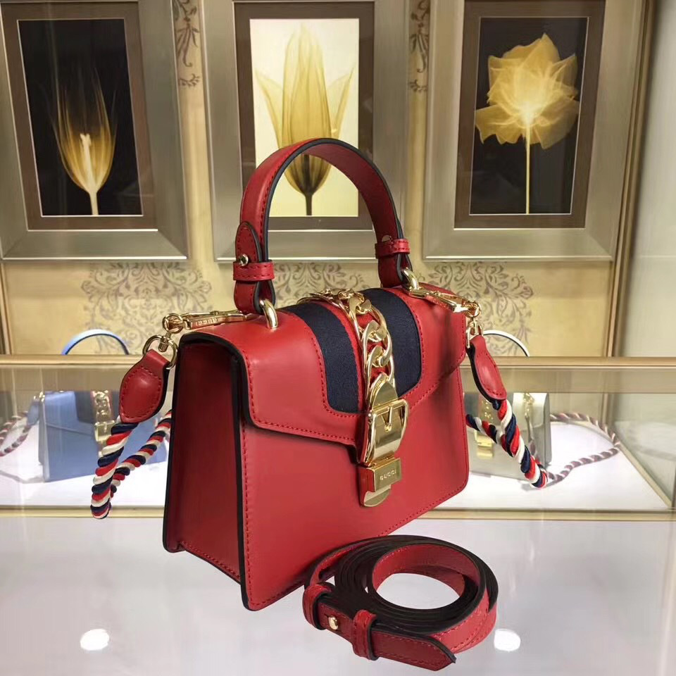 Gvc*1 Sylvie leather mini bag in Red 470270