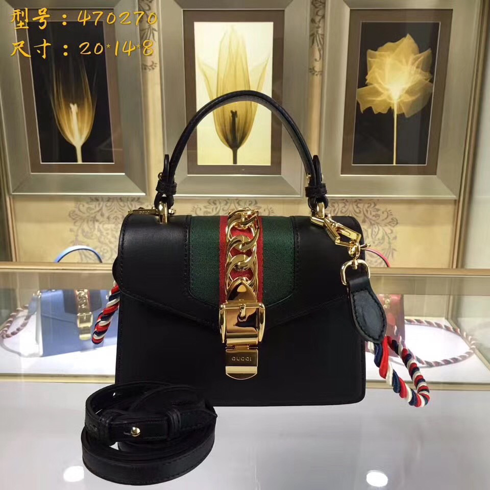 Gvc*1 Sylvie leather mini bag in Black 470270