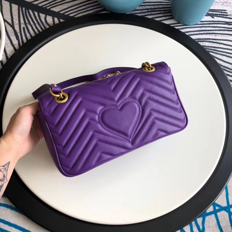 Gvc*1 Marmont matelassé shoulder bag in Purple 443497
