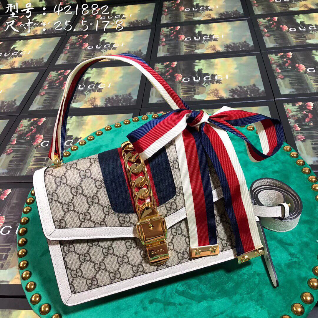 Gvc*1 Sylvie shoulder White bag leather 421882