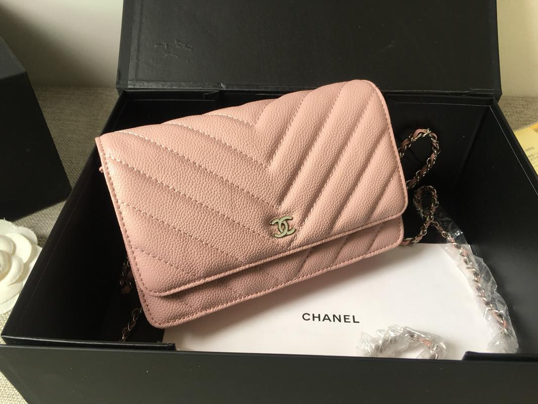 Ch**el Flap Bag Calfskin Leather Pink with Silver Hardware
