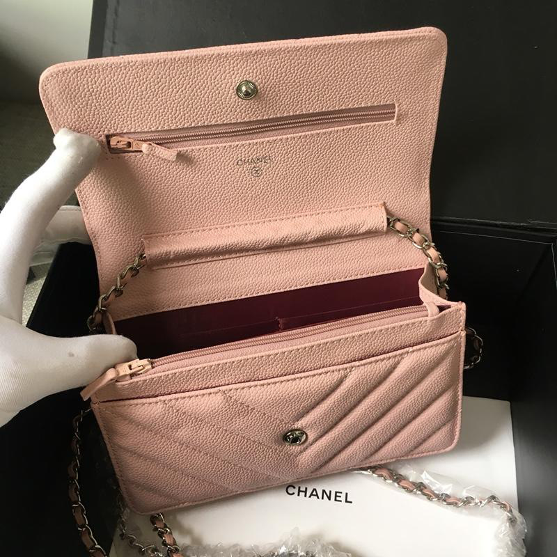 Ch**el Flap Bag Calfskin Leather Pink with Silver Hardware