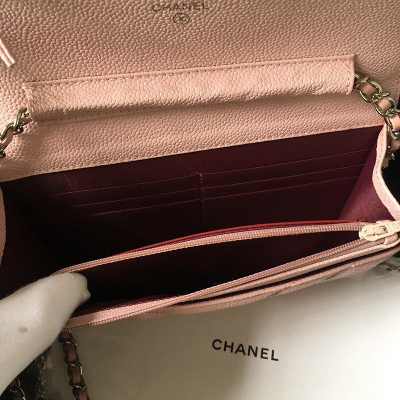 Ch**el Flap Bag Calfskin Leather Pink with Silver Hardware