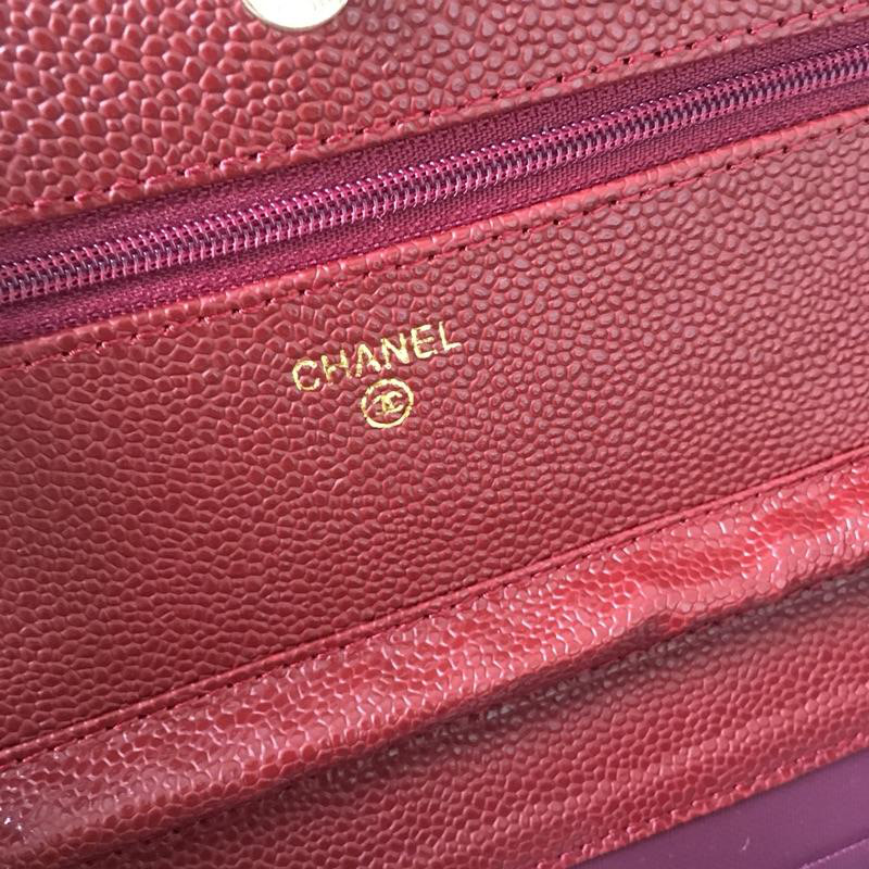 Ch**el Flap Bag Calfskin Leather Red with Gold Hardware