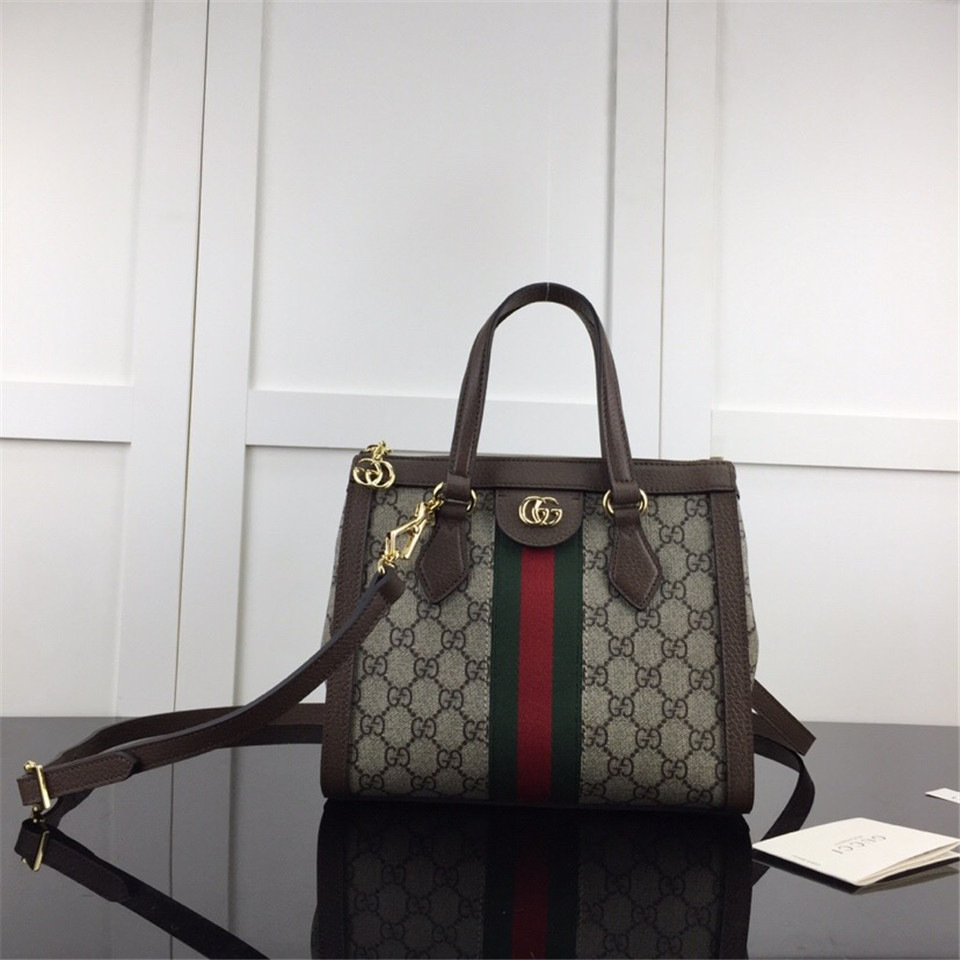 Gvc*1 Ophidia small GG tote bag in Khaki 547551