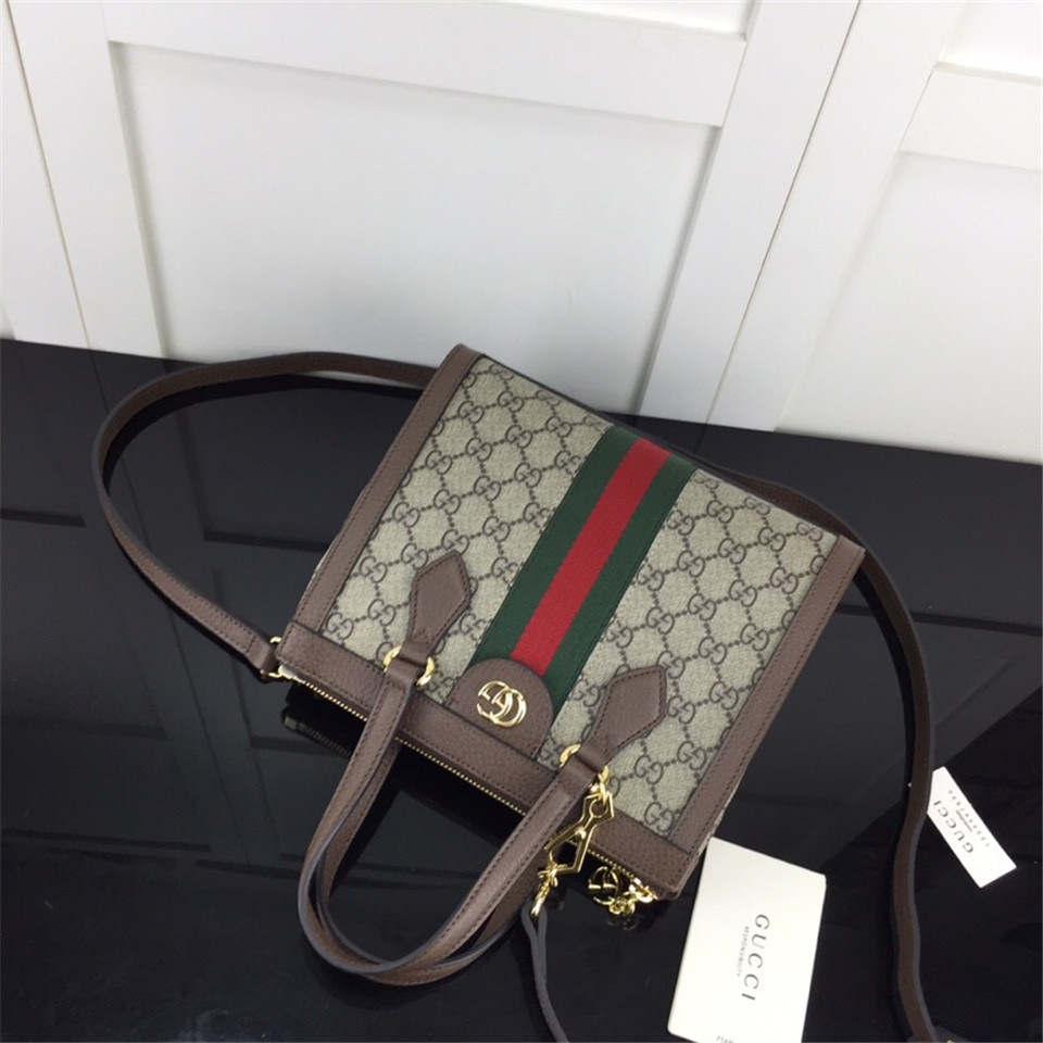 Gvc*1 Ophidia small GG tote bag in Khaki 547551