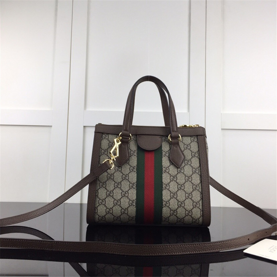 Gvc*1 Ophidia small GG tote bag in Khaki 547551