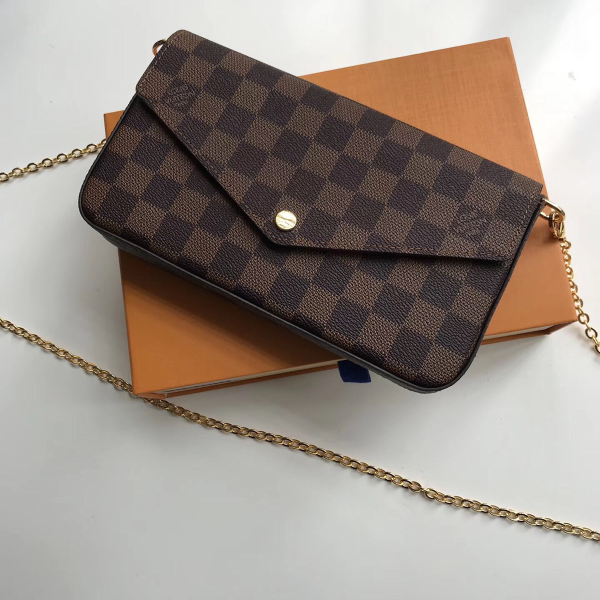 L0vis Vvtt0n Damier Canvas Pochette Felicie Wallets Handbag 63032