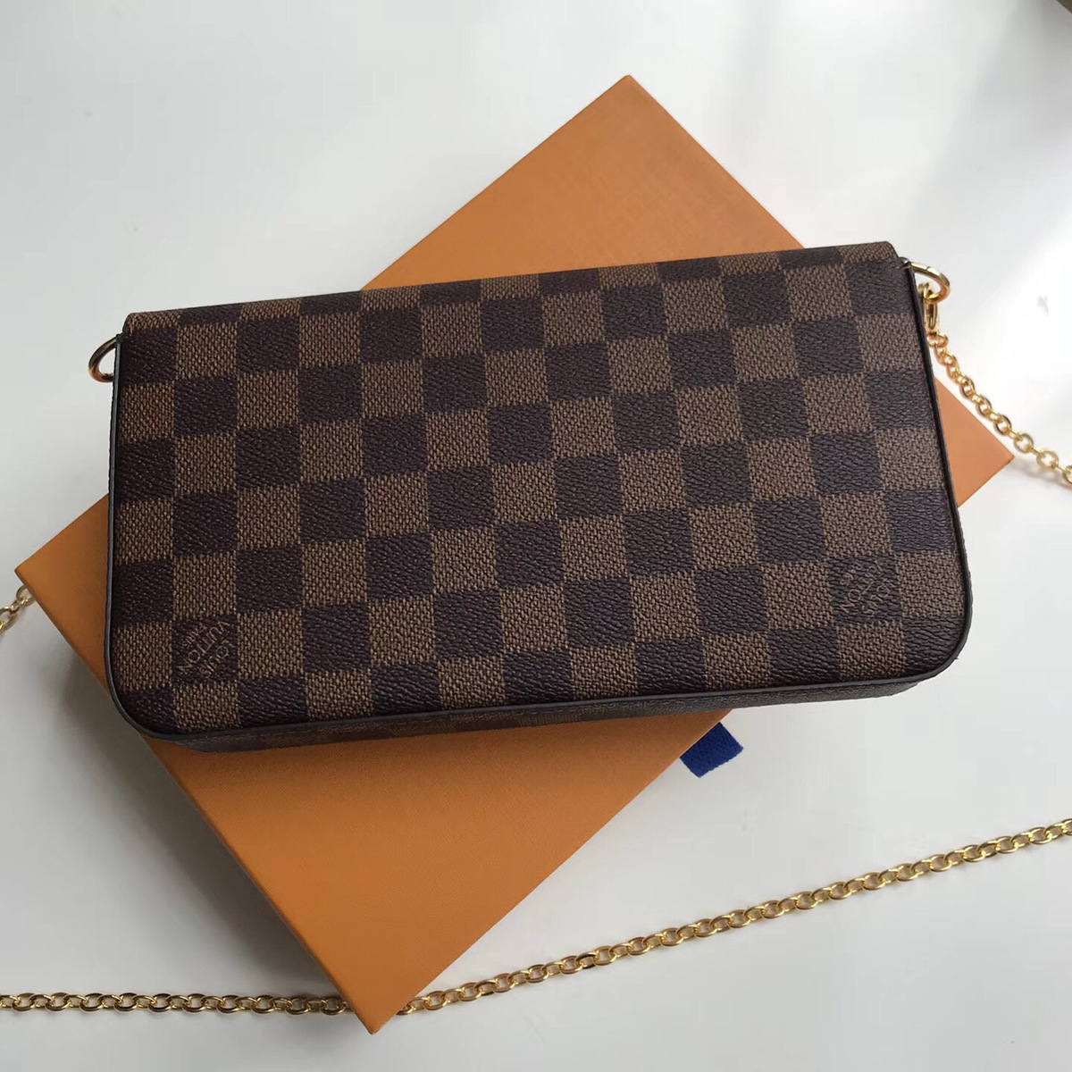 L0vis Vvtt0n Damier Canvas Pochette Felicie Wallets Handbag 63032