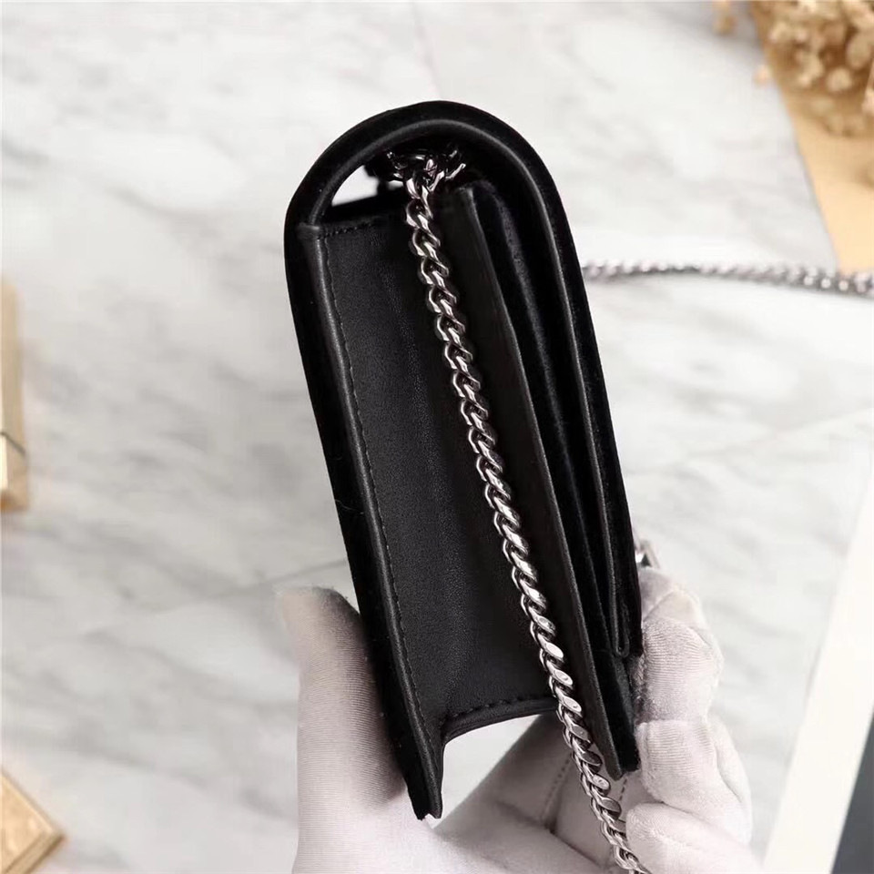 Y51 Sa1nt Lau*nt in Black Bag with Gold Hardware