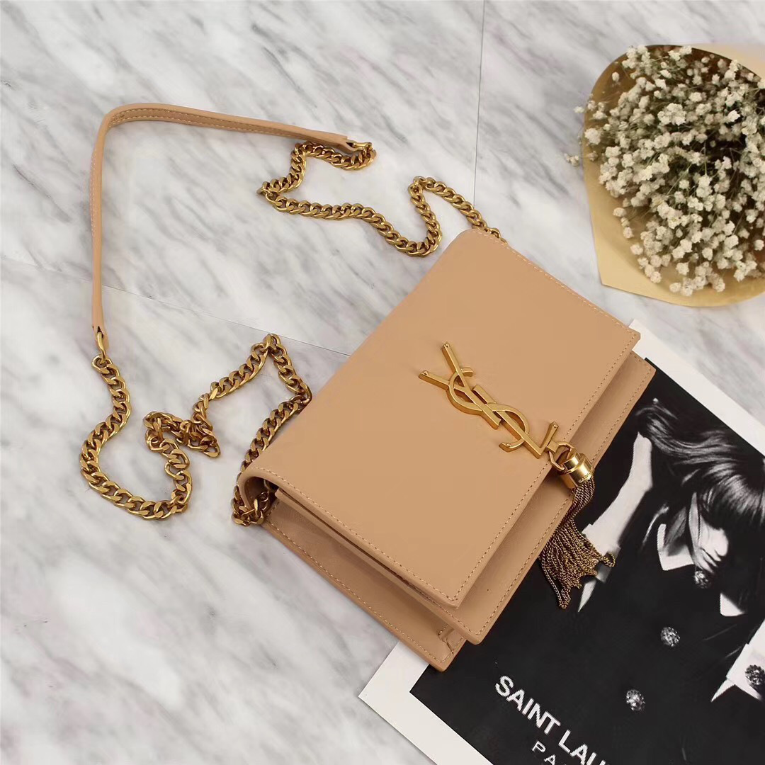 Y51 Classic Calfskin Mini Chain Bag in Light Pink 26817