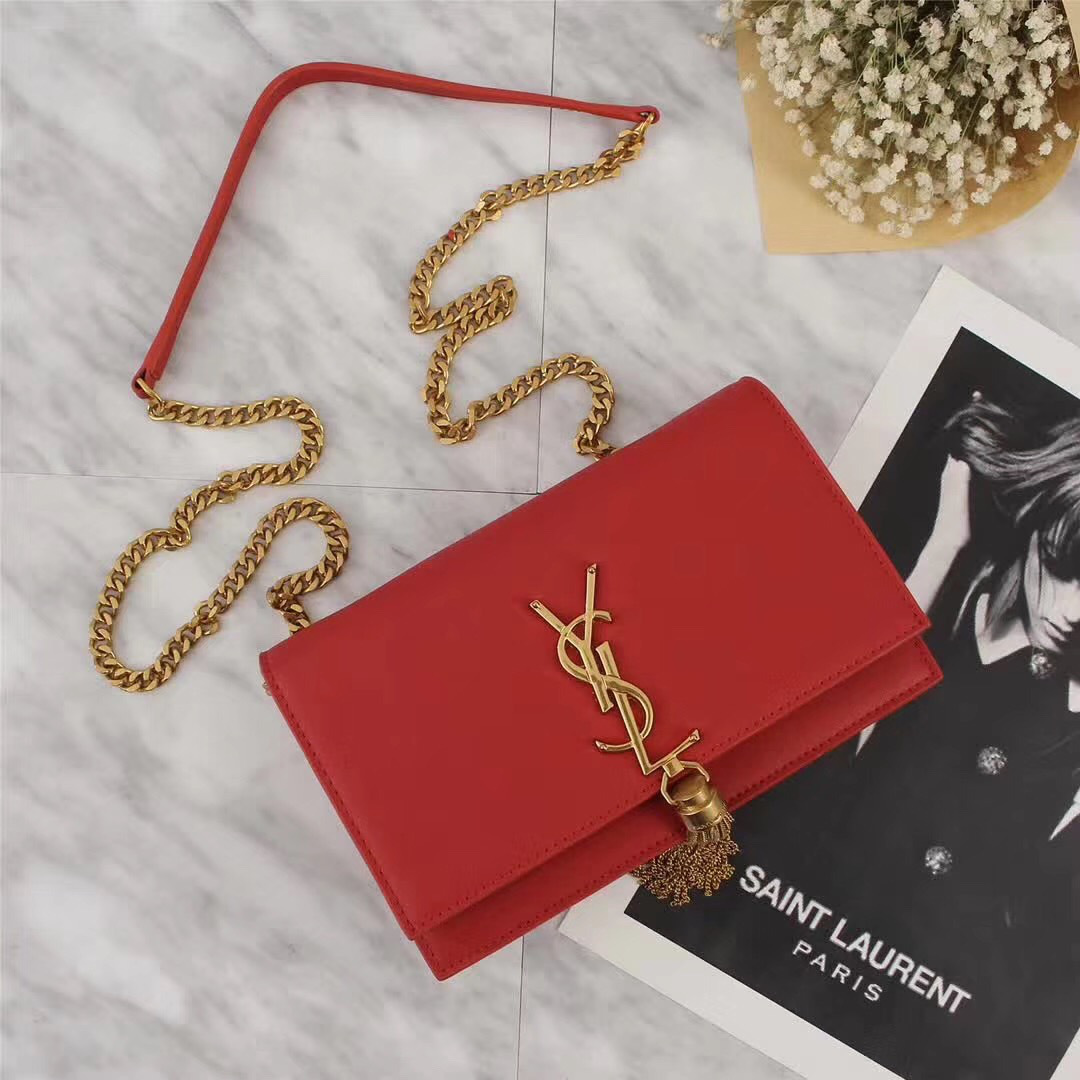 Y51 Classic Calfskin Mini Chain Bag in Red 26817