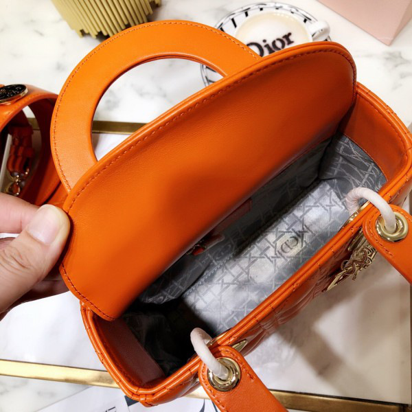 D10r Lady D10r Leather Orange Handbag 20CM