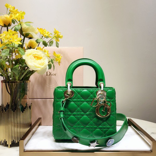 D10r Lady D10r Leather Green Handbag 20CM
