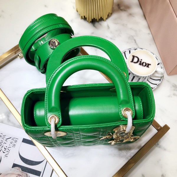 D10r Lady D10r Leather Green Handbag 20CM