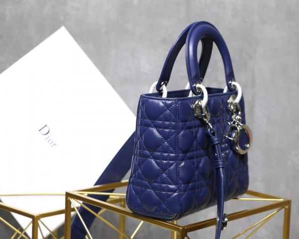D10r Lady Lambskin Blue Handbag 20CM