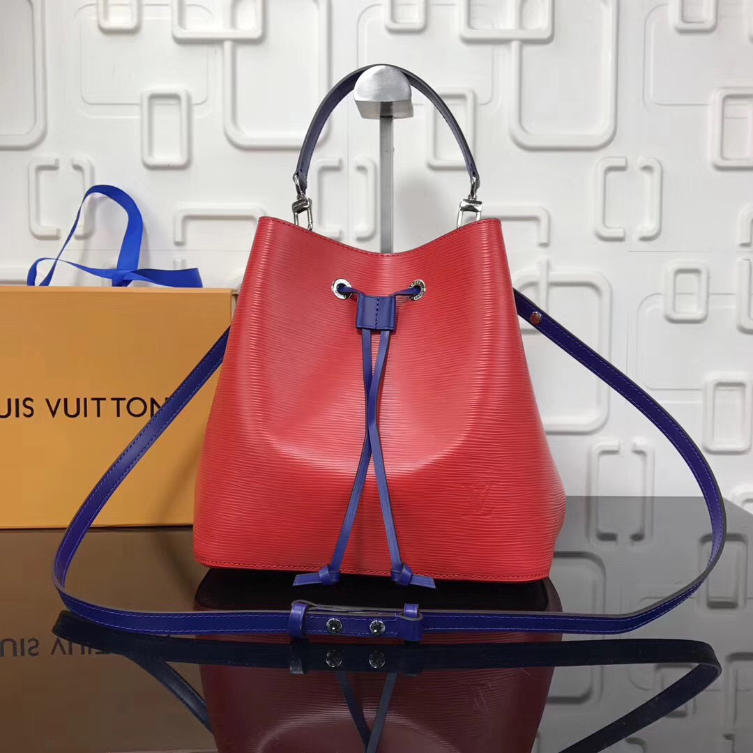 L0vis Vvtt0n Lockme Bucket EPI Leather in Red