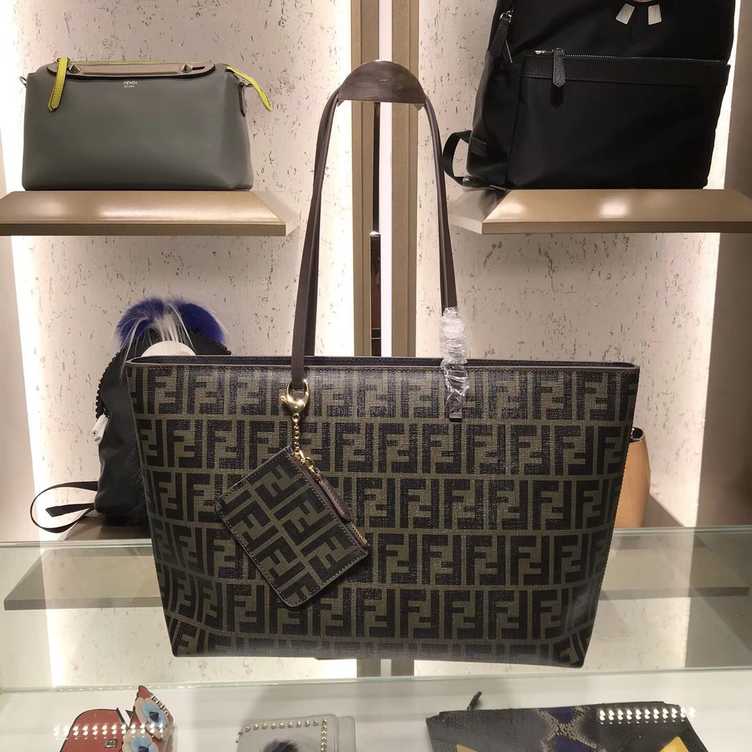 F**di Monogram Canvas Women Shoulder Bag 8BH185