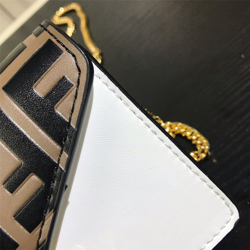 F**di Original Calfskin Leather Pocket in White