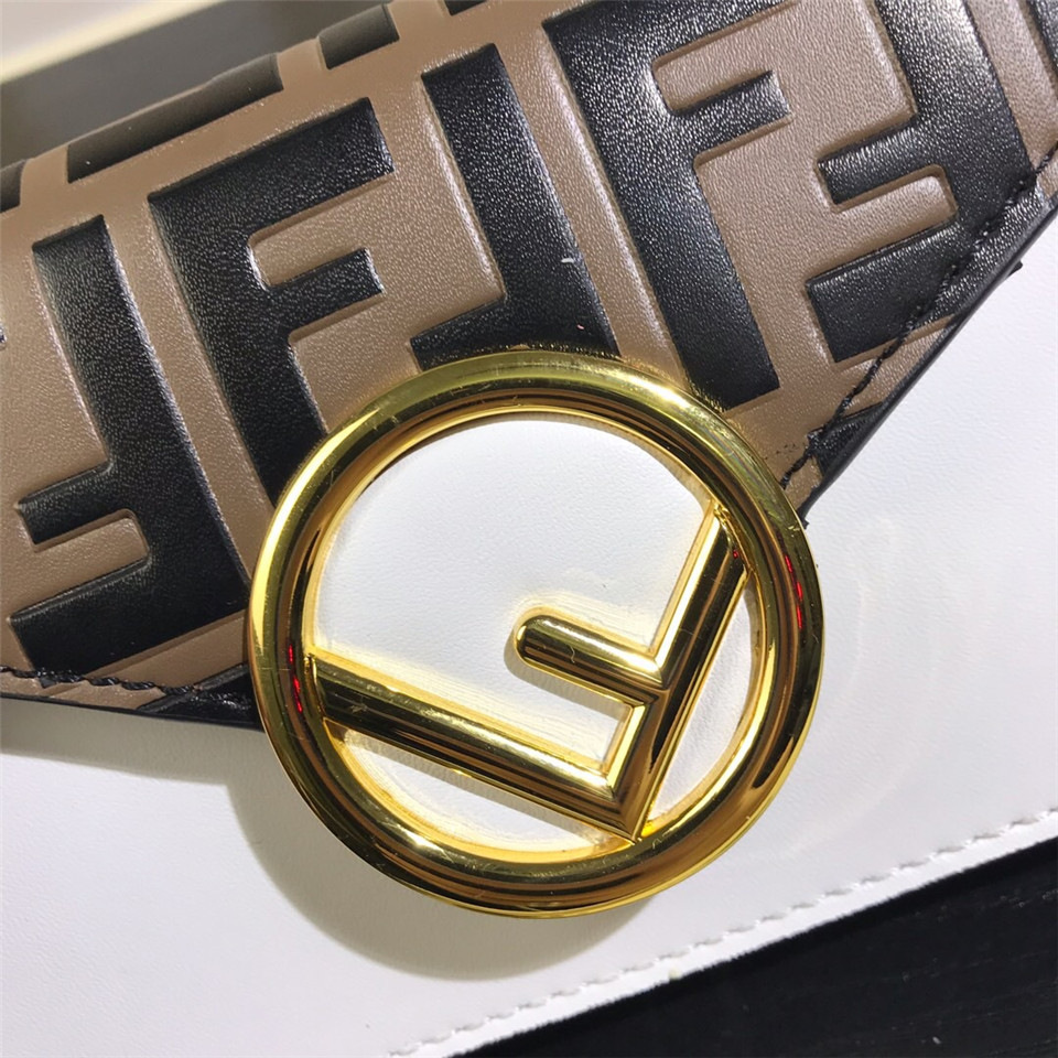F**di Original Calfskin Leather Pocket in White