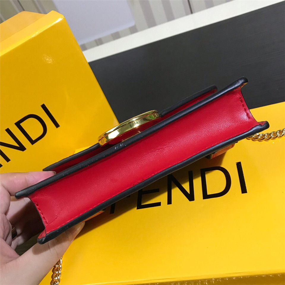 F**di Original Calfskin Leather Pocket in Red