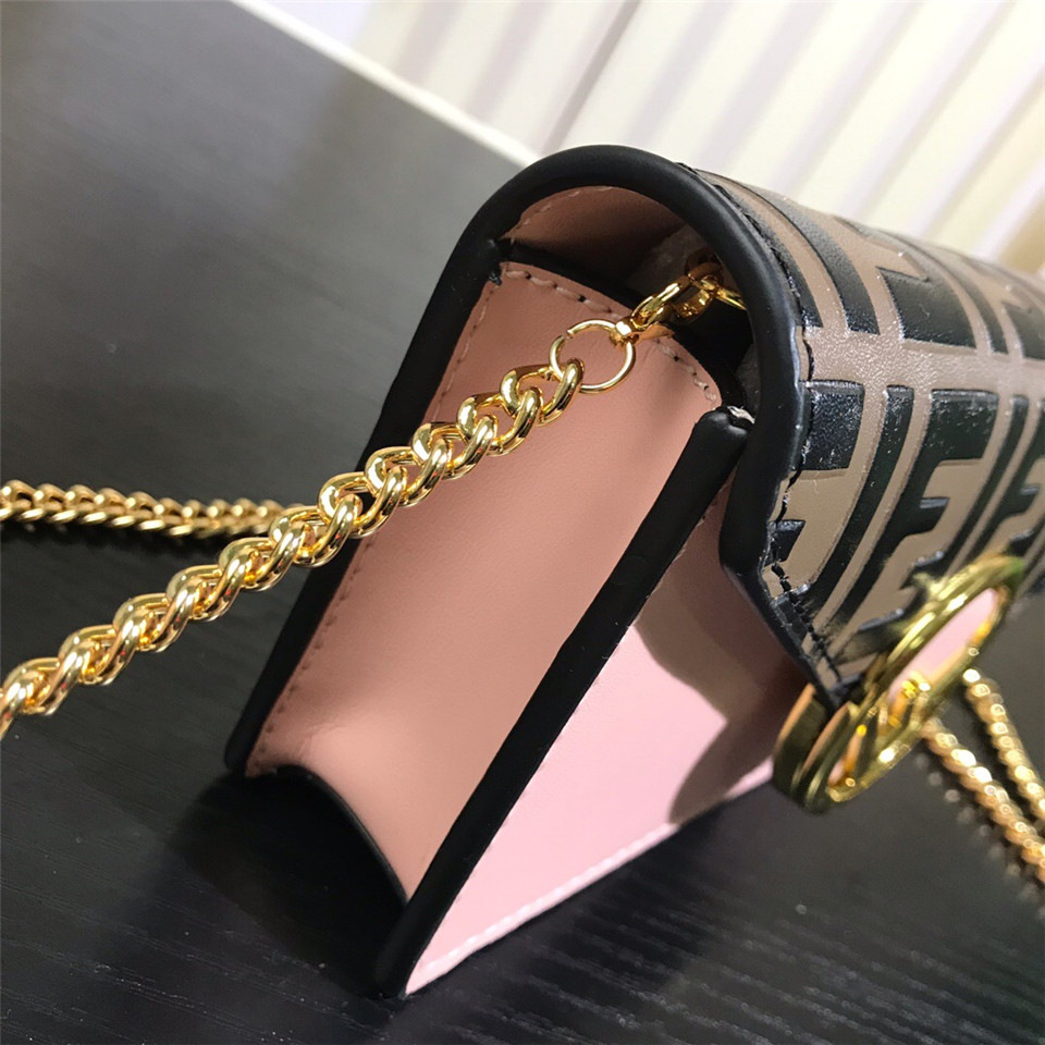 F**di Original Calfskin Leather Pocket in Pink