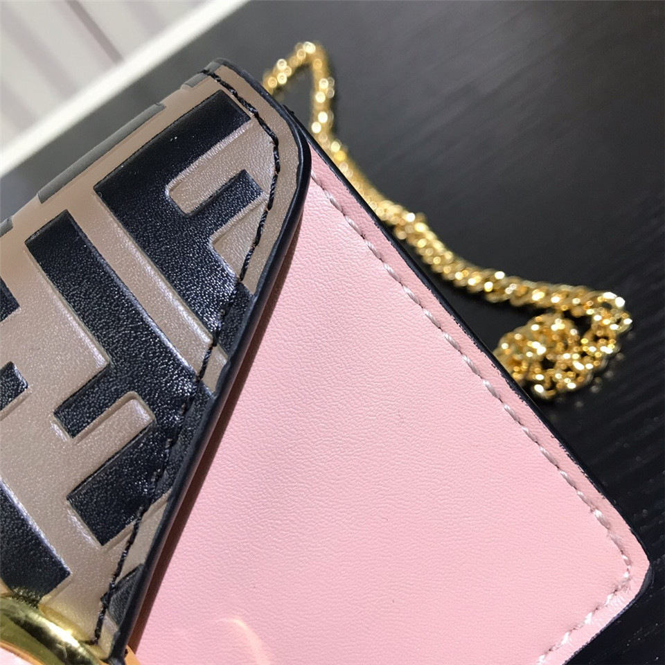 F**di Original Calfskin Leather Pocket in Pink