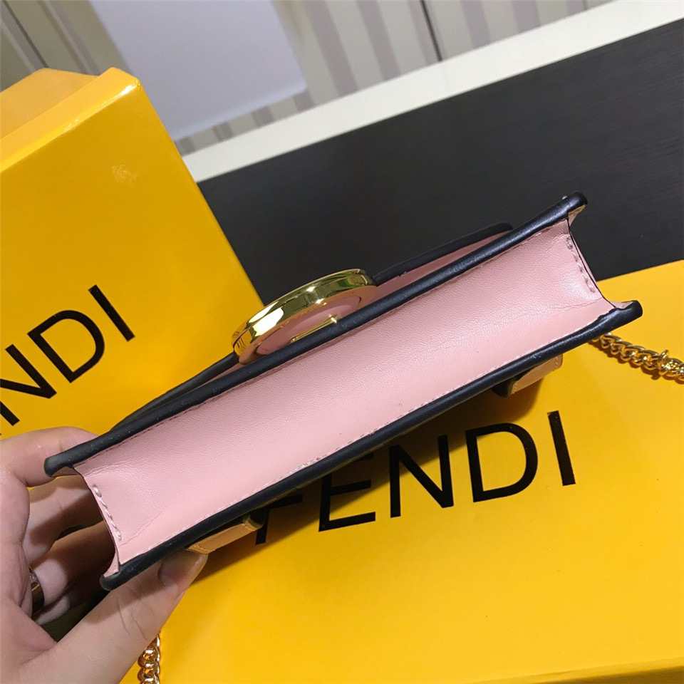 F**di Original Calfskin Leather Pocket in Pink