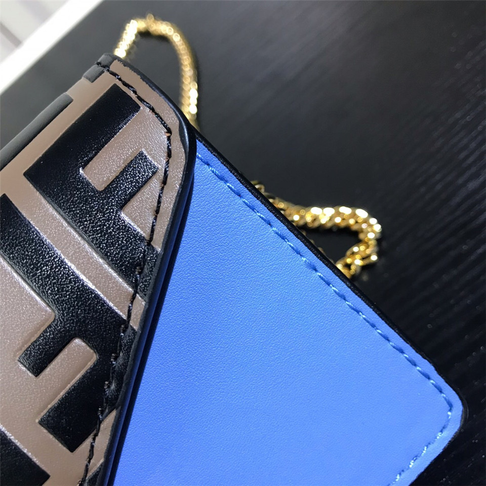 F**di Original Calfskin Leather Pocket in Blue