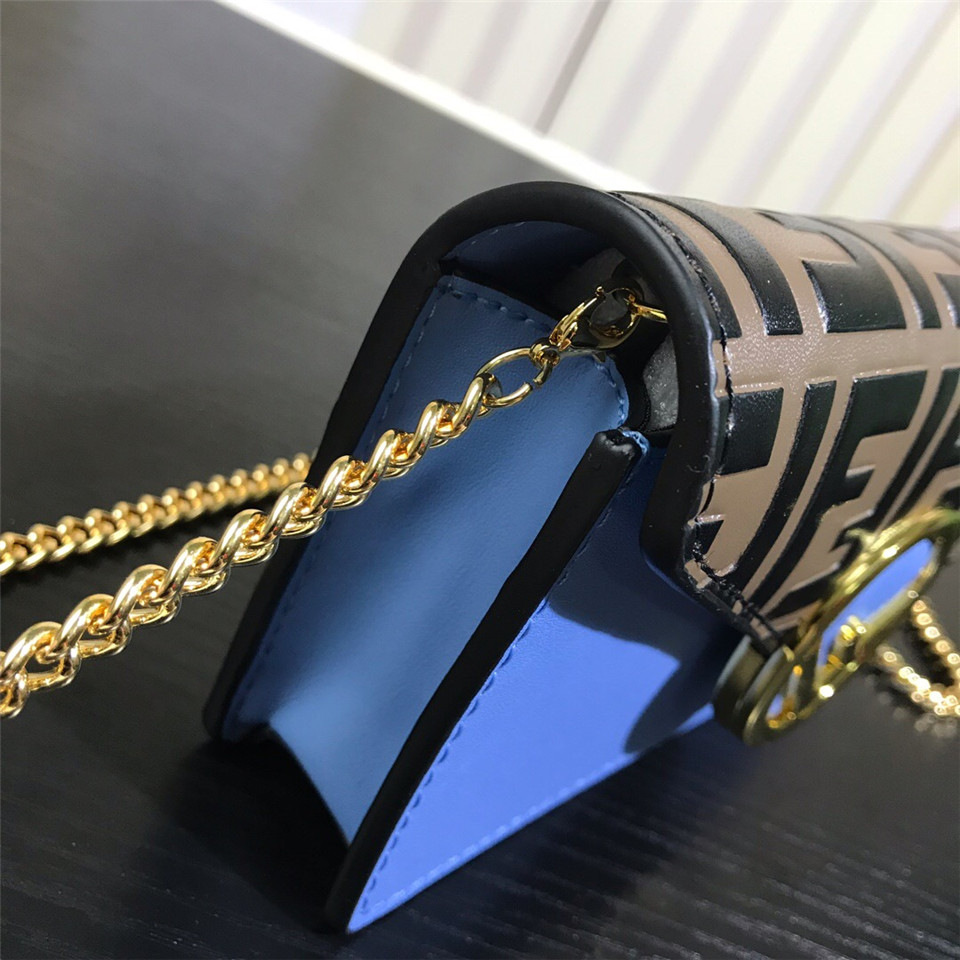 F**di Original Calfskin Leather Pocket in Blue