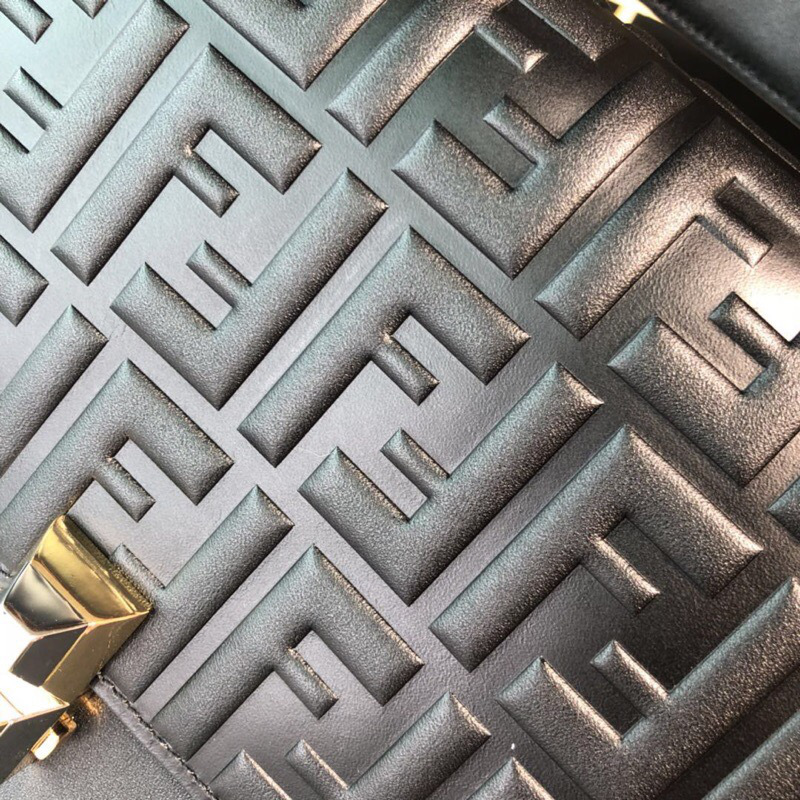 F**di Kan I Flip Leather Bag in Black