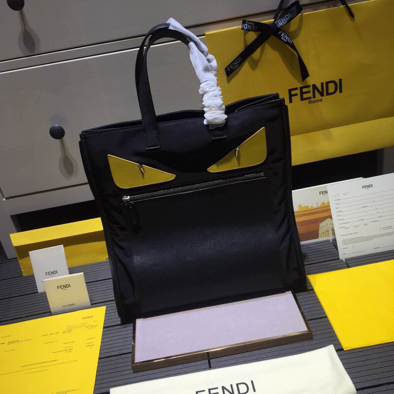 F**di Tote Montage Leather Handbag