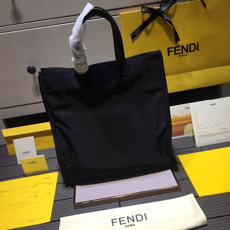 F**di Tote Montage Leather Handbag