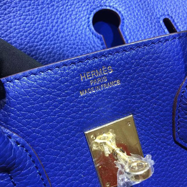H**me5 original togo leather birkin 30cm bag in Dark Blue
