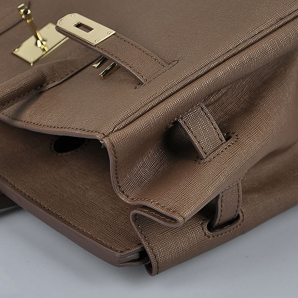 H**me5 original togo leather birkin 30cm bag in Dark Coffee