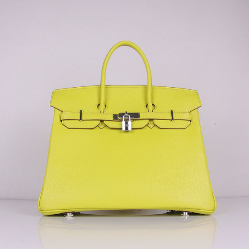 H**me5 original togo leather birkin 30cm bag in Lemon Yellow