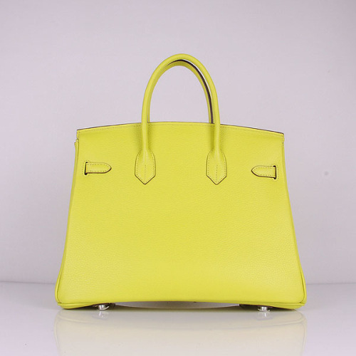 H**me5 original togo leather birkin 30cm bag in Lemon Yellow