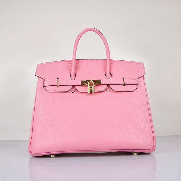H**me5 original togo leather birkin 30cm bag in Pink