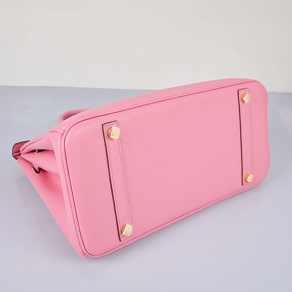 H**me5 original togo leather birkin 30cm bag in Pink