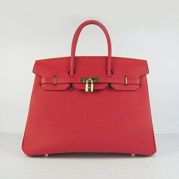 H**me5 original togo leather birkin 30cm bag in Red