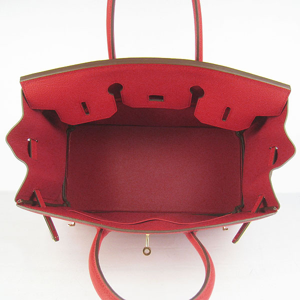 H**me5 original togo leather birkin 30cm bag in Red
