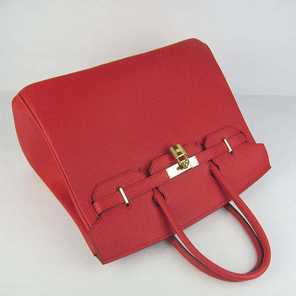 H**me5 original togo leather birkin 30cm bag in Red
