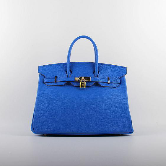H**me5 original togo leather birkin 30cm bag in Royal Blue