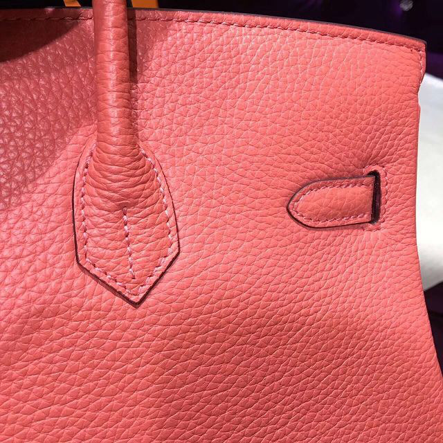 H**me5 original togo leather birkin 30cm bag in Coral