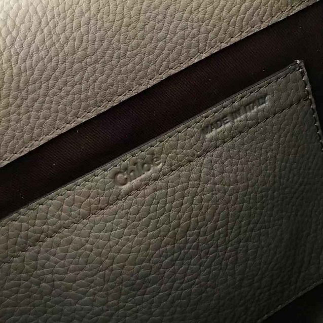 Chloe original calfskin crossbody saddle bag in Gray