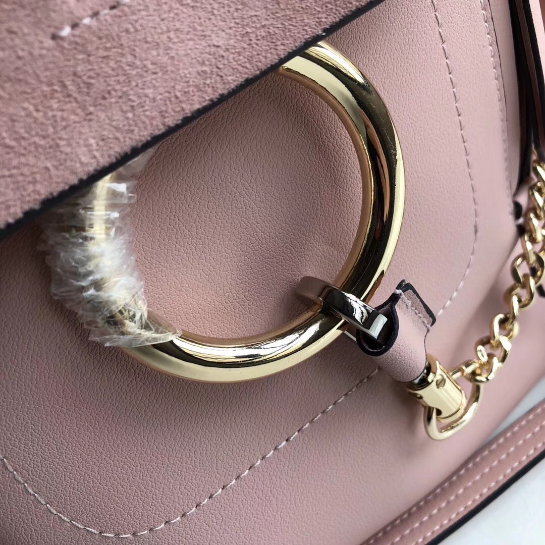 Chloe Faye Calfskin Large Backpack in Pink