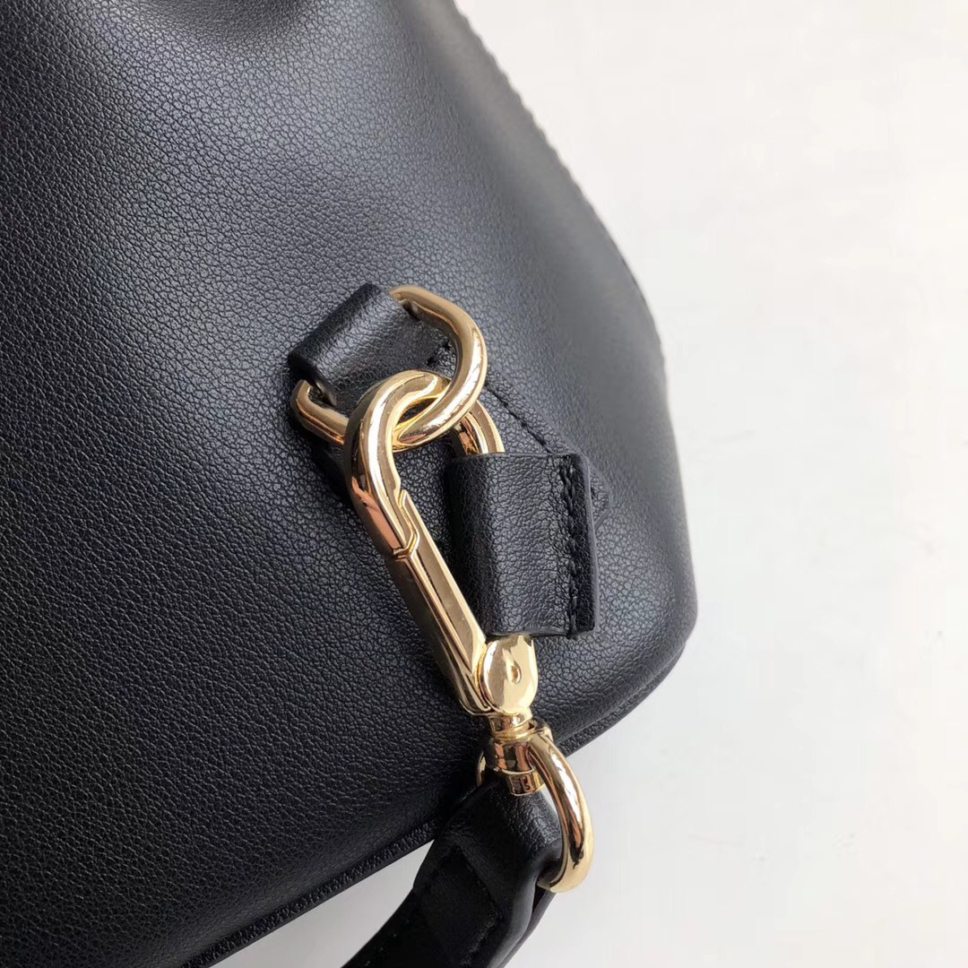 Chloe Faye Calfskin Large Backpack in Black