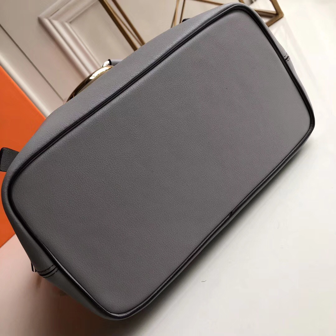 Chloe Faye Calfskin Large Backpack in Gray